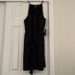 Express Women’s Sleeveless Crotchet/Sequin Trim Halter Mini Dress Size Medium